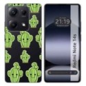 Funda Silicona Transparente para Xiaomi Redmi Note 14S diseño Cactus Dibujos