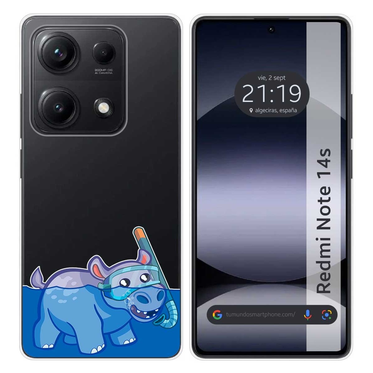 Funda Silicona Transparente para Xiaomi Redmi Note 14S diseño Hipo Dibujos