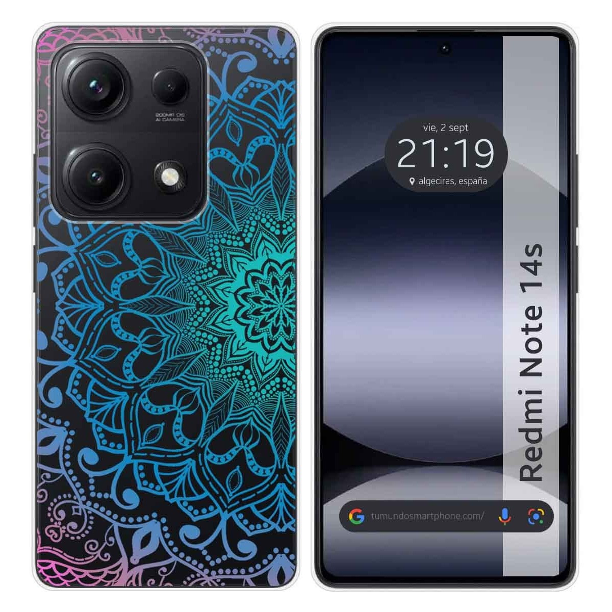 Funda Silicona Transparente para Xiaomi Redmi Note 14S diseño Mandala Dibujos