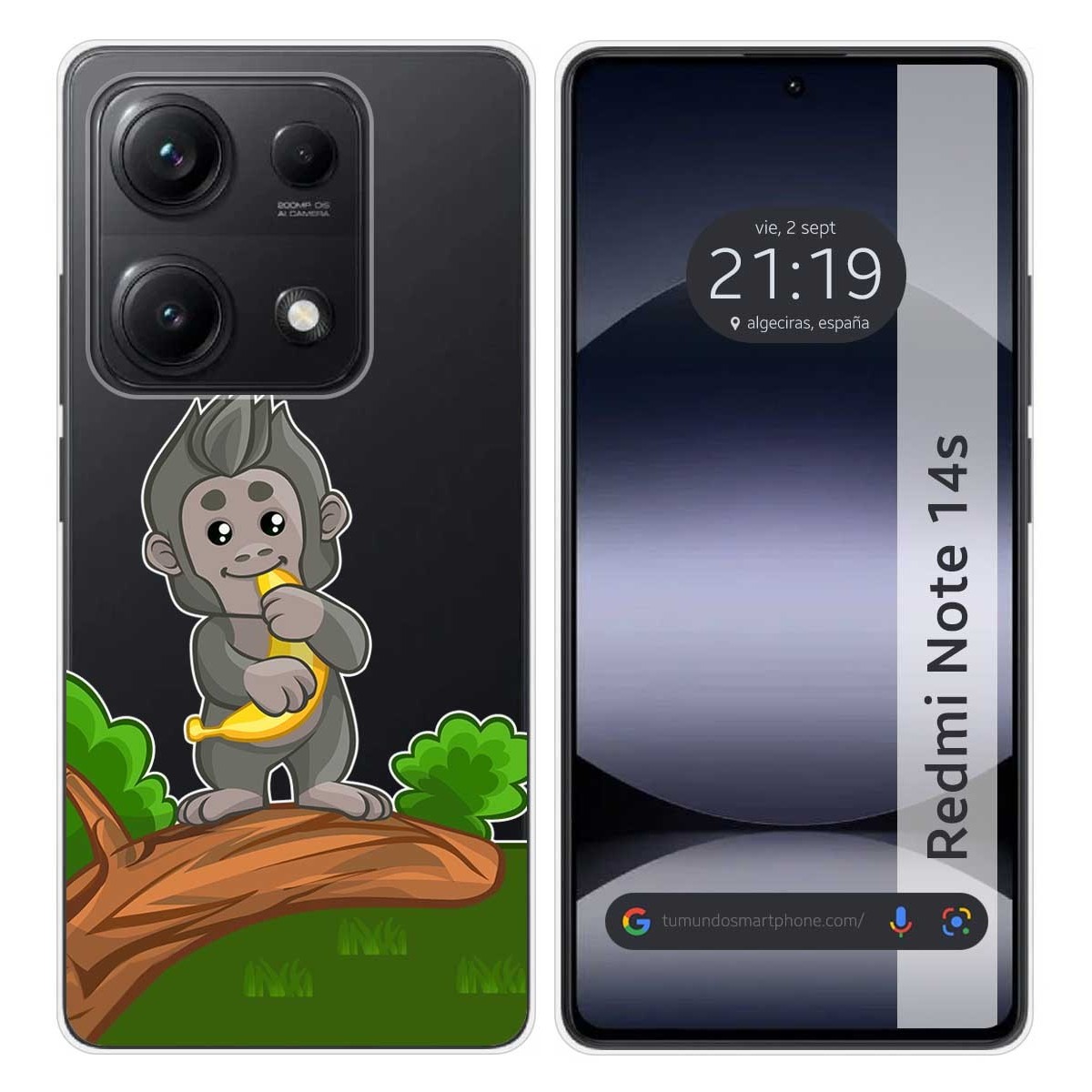 Funda Silicona Transparente para Xiaomi Redmi Note 14S diseño Mono Dibujos