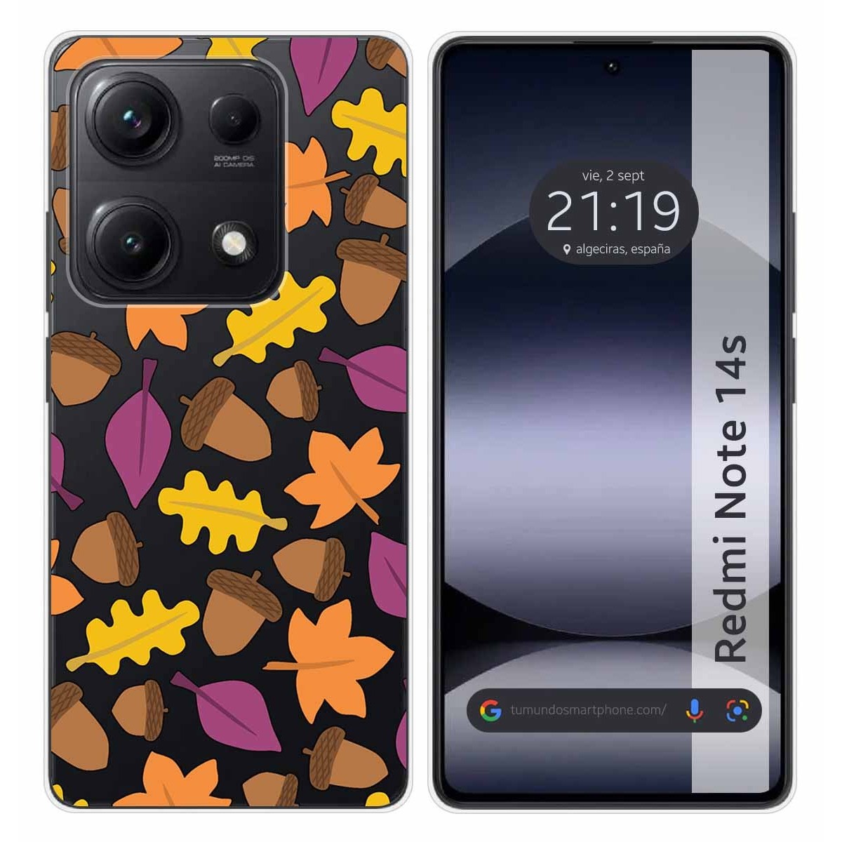 Funda Silicona Transparente para Xiaomi Redmi Note 14S diseño Otoño Dibujos