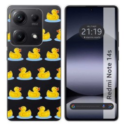 Funda Silicona Transparente para Xiaomi Redmi Note 14S diseño Pato Dibujos