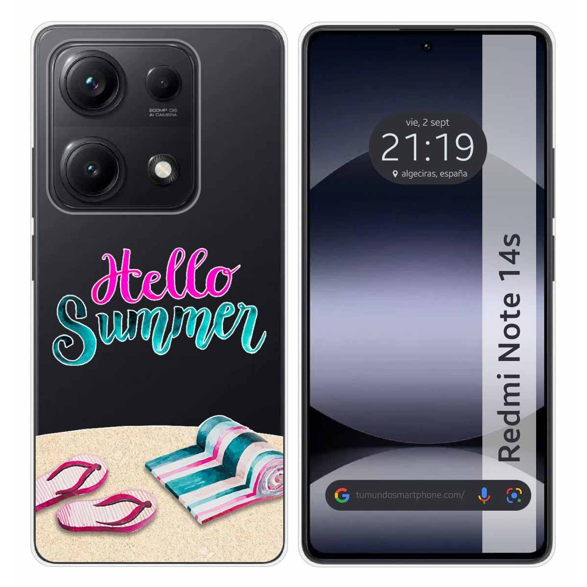 Funda Silicona Transparente para Xiaomi Redmi Note 14S diseño Summer Dibujos