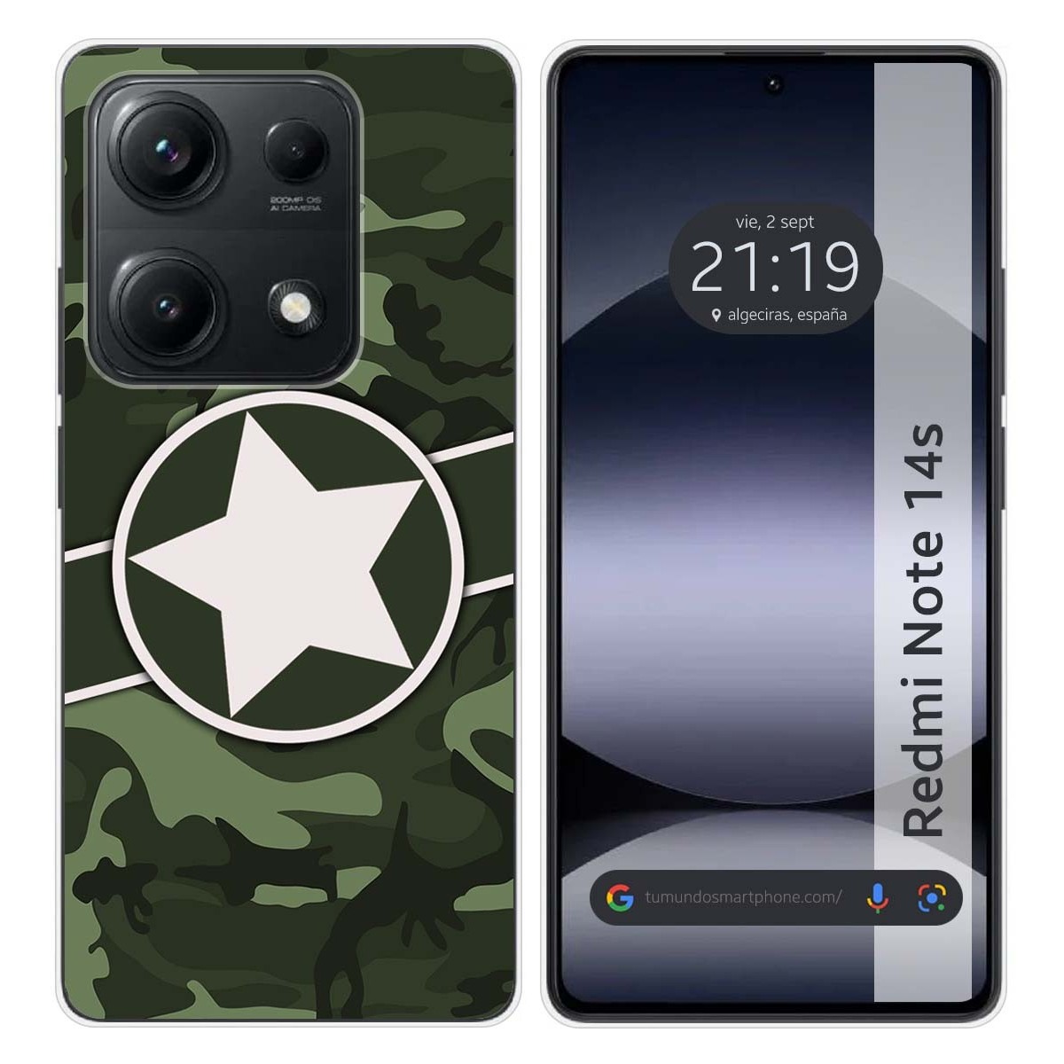 Funda Silicona para Xiaomi Redmi Note 14S diseño Camuflaje 01 Dibujos