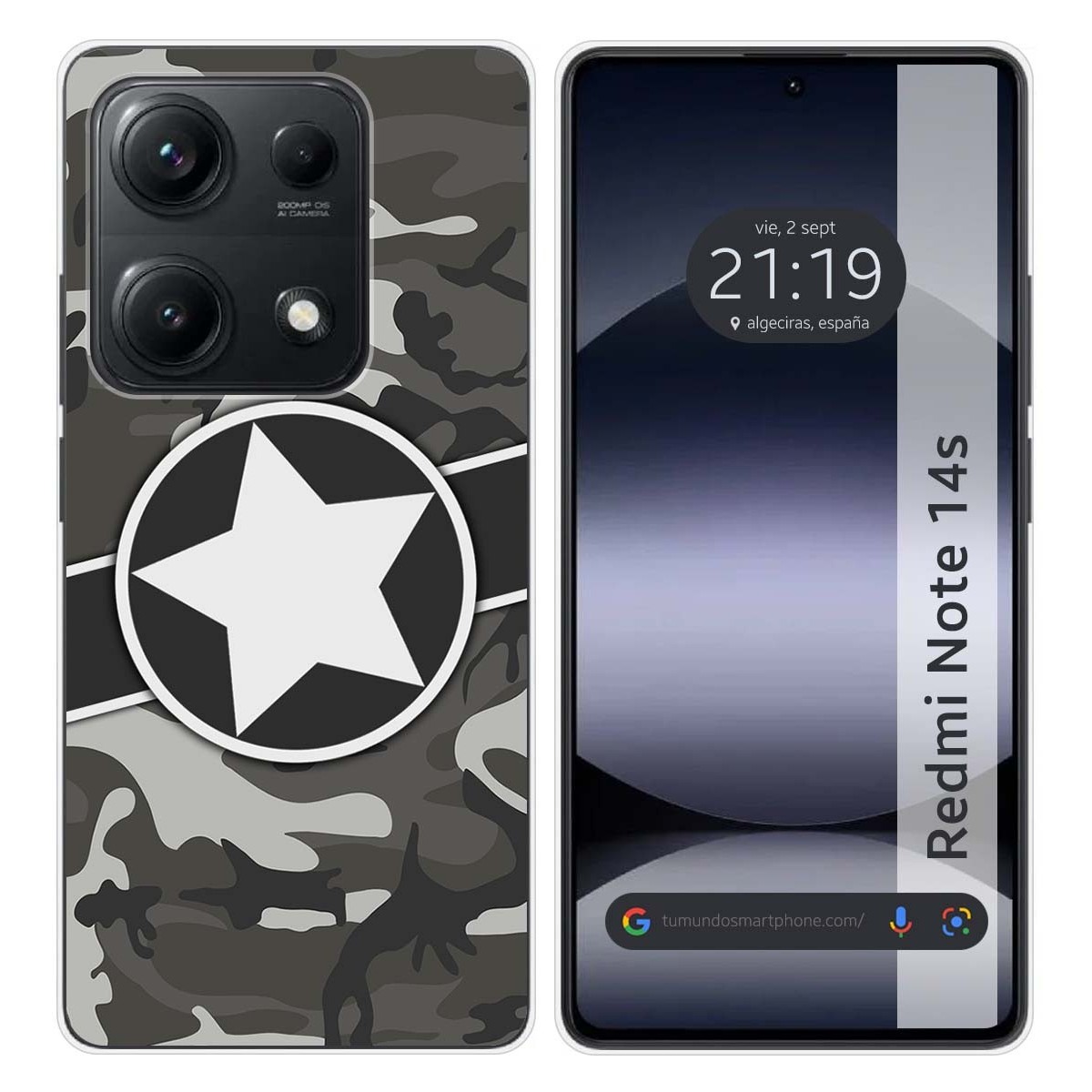 Funda Silicona para Xiaomi Redmi Note 14S diseño Camuflaje 02 Dibujos