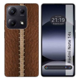 Funda Silicona para Xiaomi Redmi Note 14S diseño Cuero 01 Dibujos
