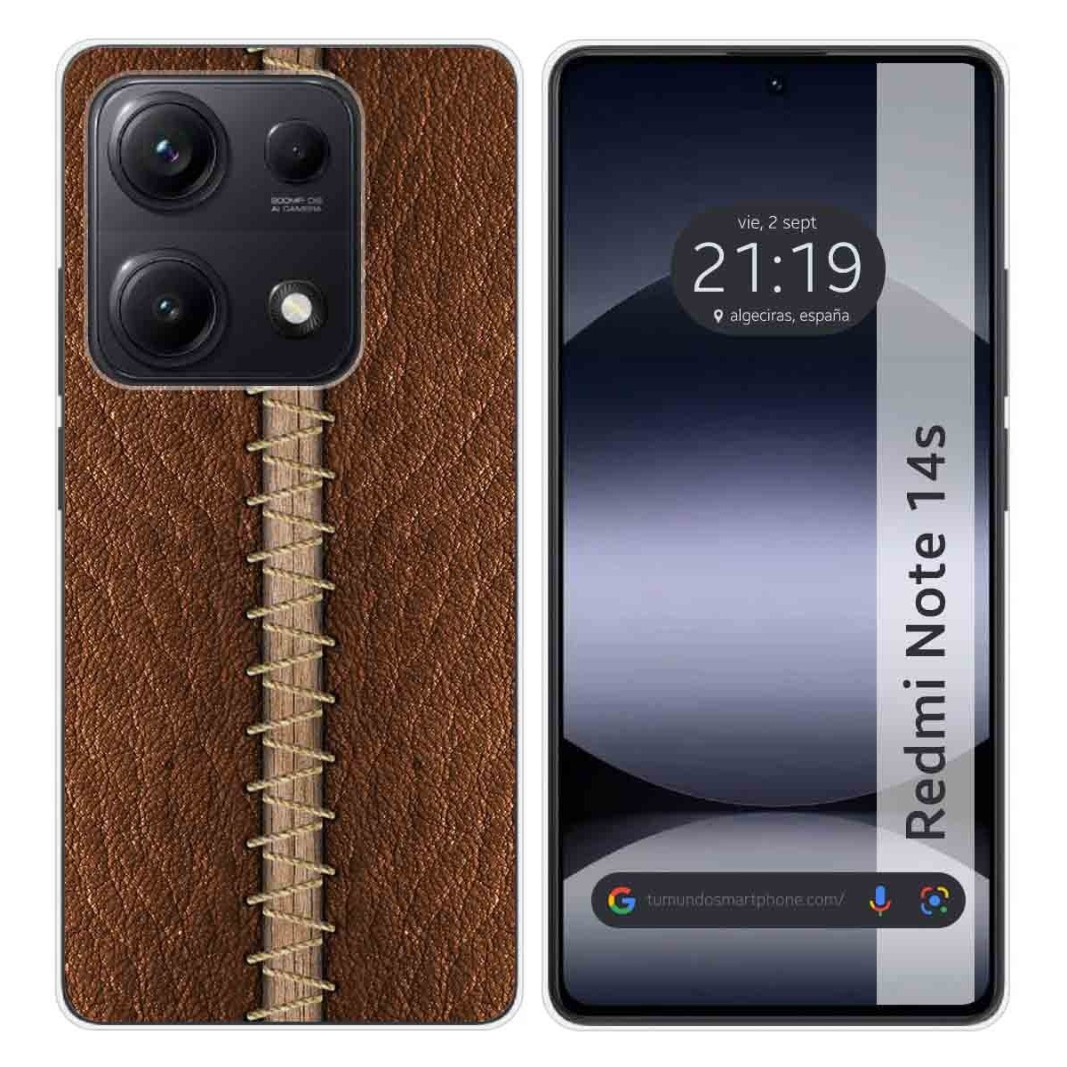 Funda Silicona para Xiaomi Redmi Note 14S diseño Cuero 01 Dibujos