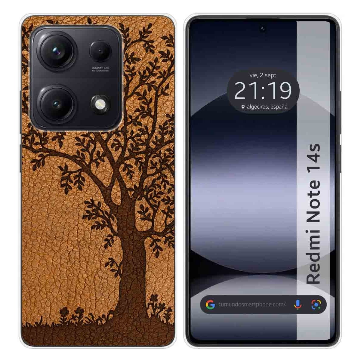 Funda Silicona para Xiaomi Redmi Note 14S diseño Cuero 03 Dibujos