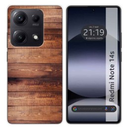 Funda Silicona para Xiaomi Redmi Note 14S diseño Madera 02 Dibujos