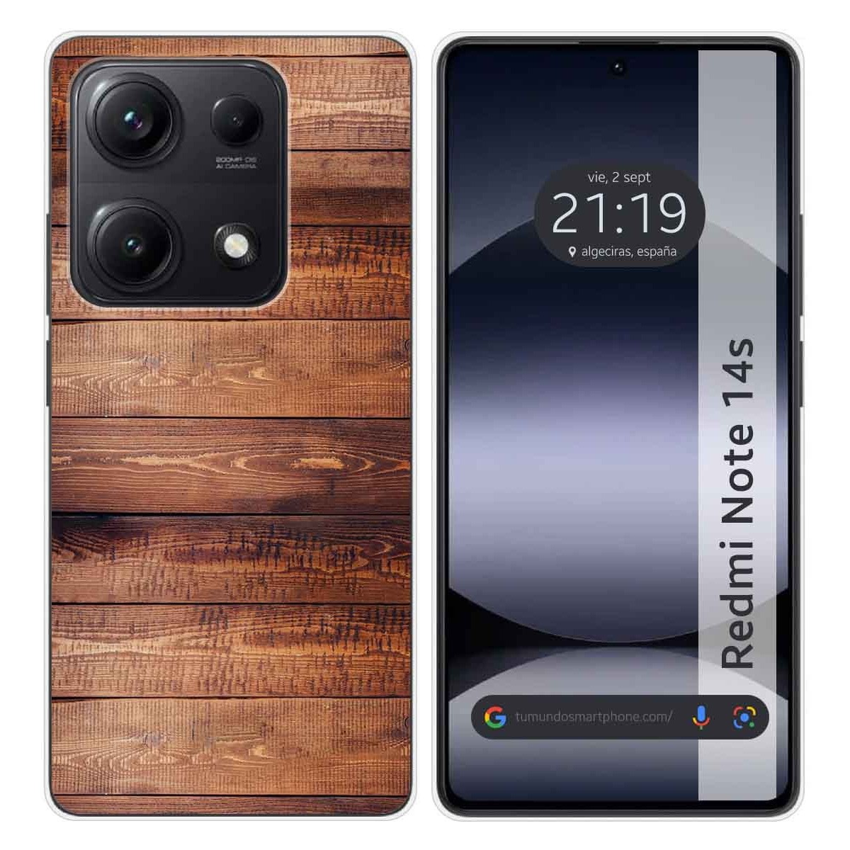 Funda Silicona para Xiaomi Redmi Note 14S diseño Madera 02 Dibujos