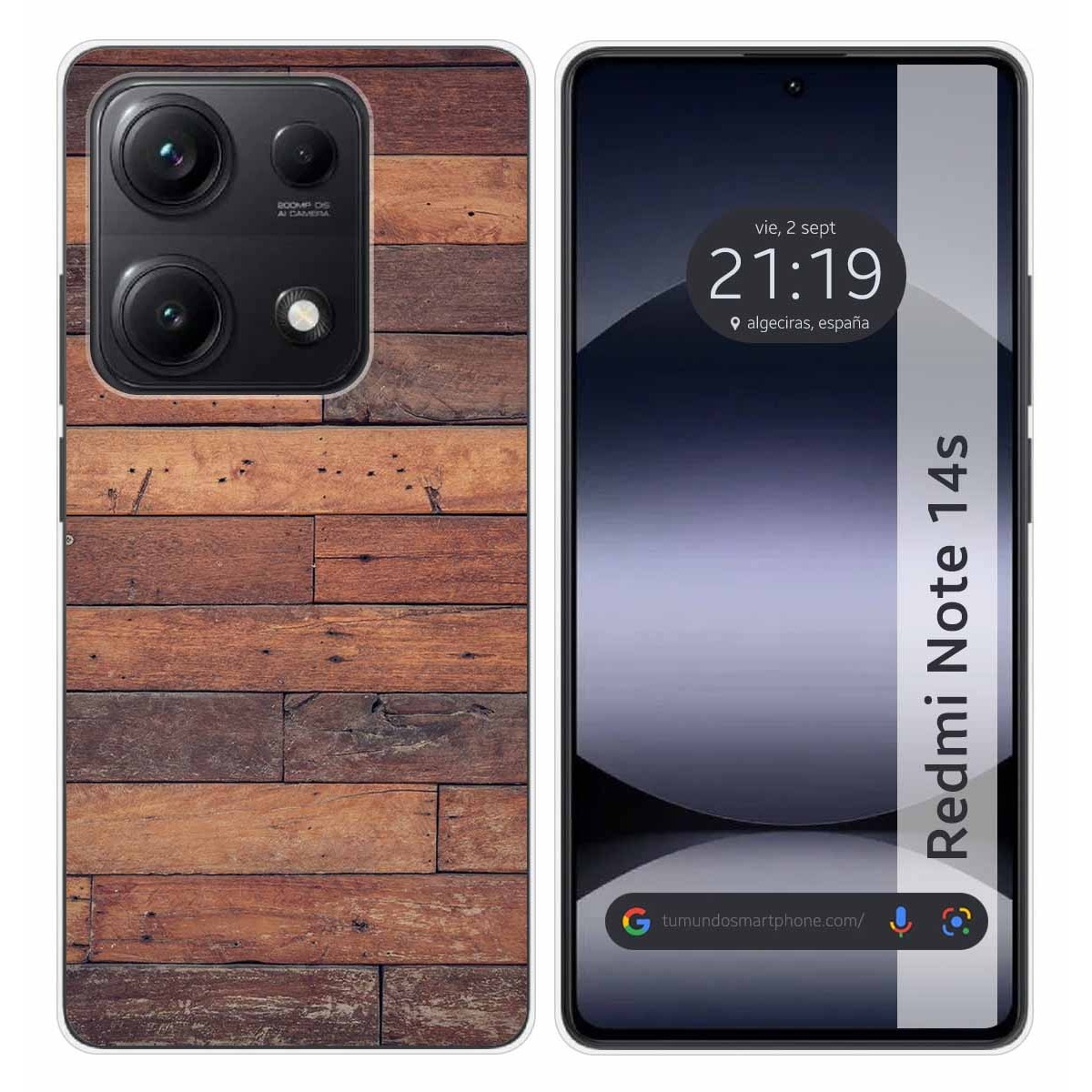 Funda Silicona para Xiaomi Redmi Note 14S diseño Madera 03 Dibujos