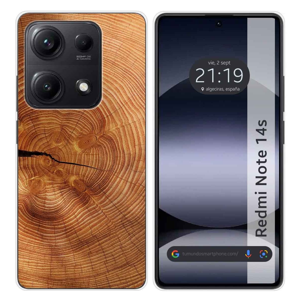 Funda Silicona para Xiaomi Redmi Note 14S diseño Madera 04 Dibujos