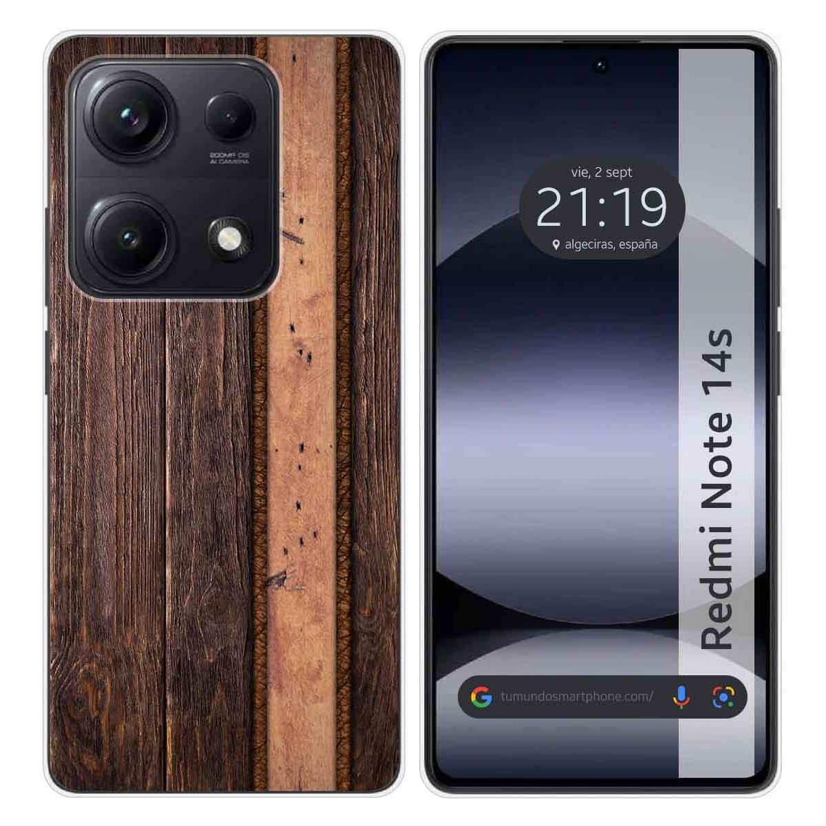 Funda Silicona para Xiaomi Redmi Note 14S diseño Madera 05 Dibujos