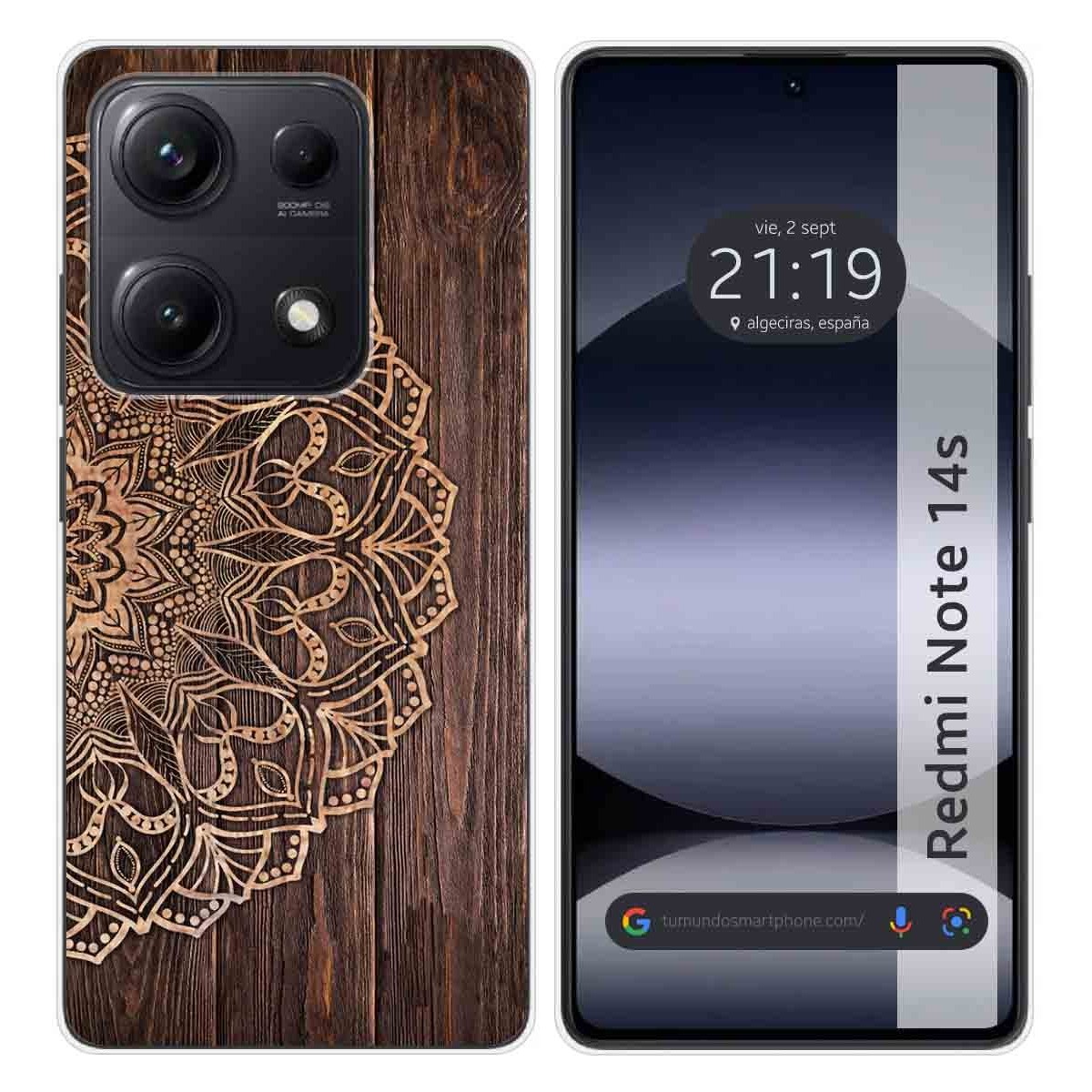 Funda Silicona para Xiaomi Redmi Note 14S diseño Madera 06 Dibujos