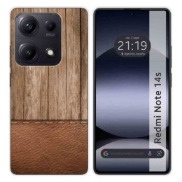 Funda Silicona para Xiaomi Redmi Note 14S diseño Madera 09 Dibujos