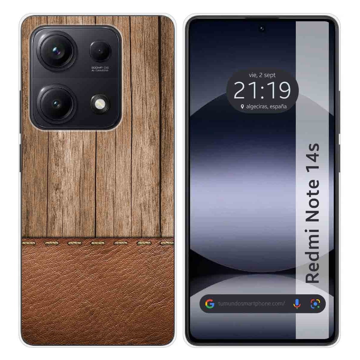 Funda Silicona para Xiaomi Redmi Note 14S diseño Madera 09 Dibujos