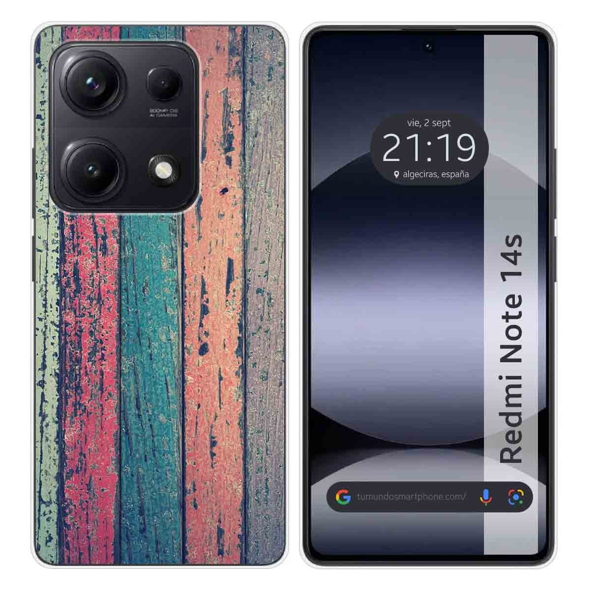 Funda Silicona para Xiaomi Redmi Note 14S diseño Madera 10 Dibujos