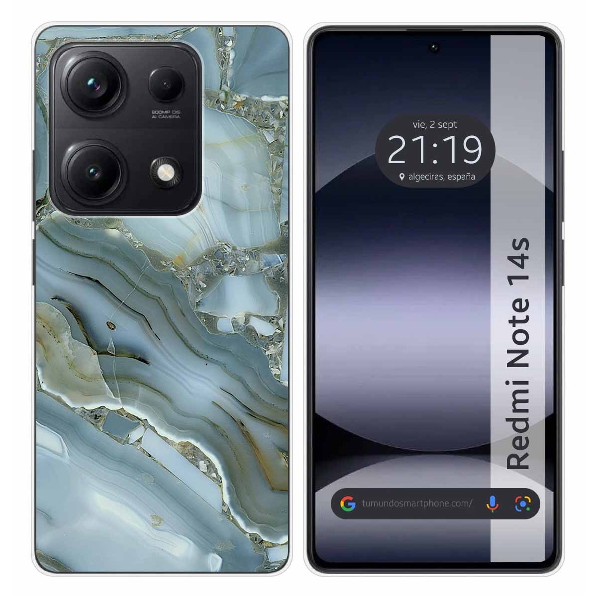 Funda Silicona para Xiaomi Redmi Note 14S diseño Mármol 09 Dibujos