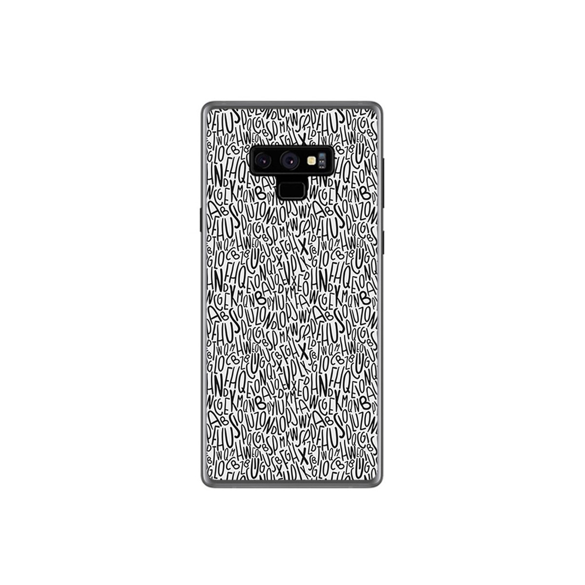 Funda Gel Tpu para Samsung Galaxy Note 9 Diseño Letras Dibujos
