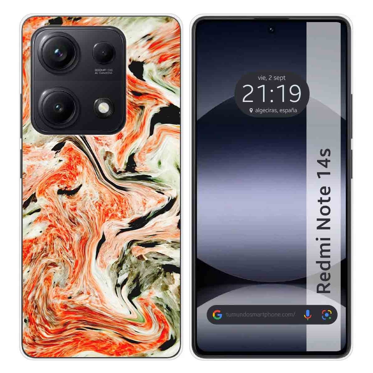 Funda Silicona para Xiaomi Redmi Note 14S diseño Mármol 12 Dibujos
