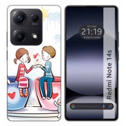 Funda Silicona para Xiaomi Redmi Note 14S diseño Café Dibujos