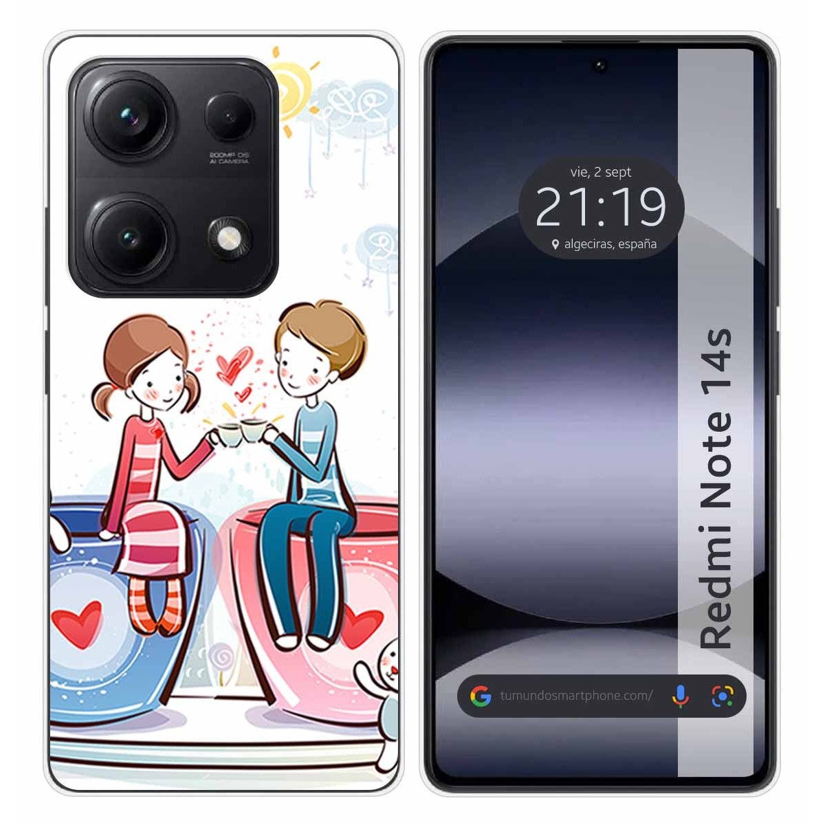 Funda Silicona para Xiaomi Redmi Note 14S diseño Café Dibujos