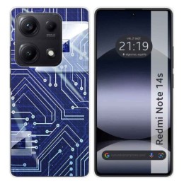 Funda Silicona para Xiaomi Redmi Note 14S diseño Circuito Dibujos