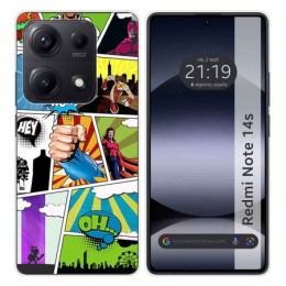 Funda Silicona para Xiaomi Redmi Note 14S diseño Comic Dibujos