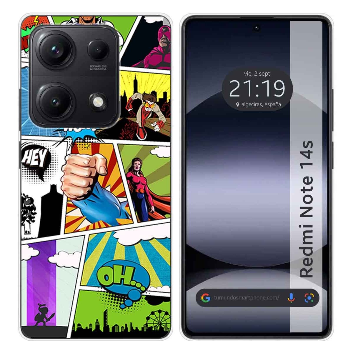 Funda Silicona para Xiaomi Redmi Note 14S diseño Comic Dibujos