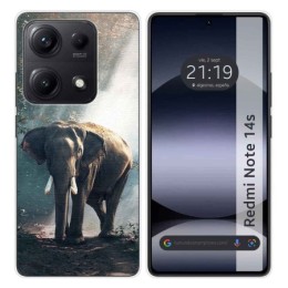Funda Silicona para Xiaomi Redmi Note 14S diseño Elefante Dibujos