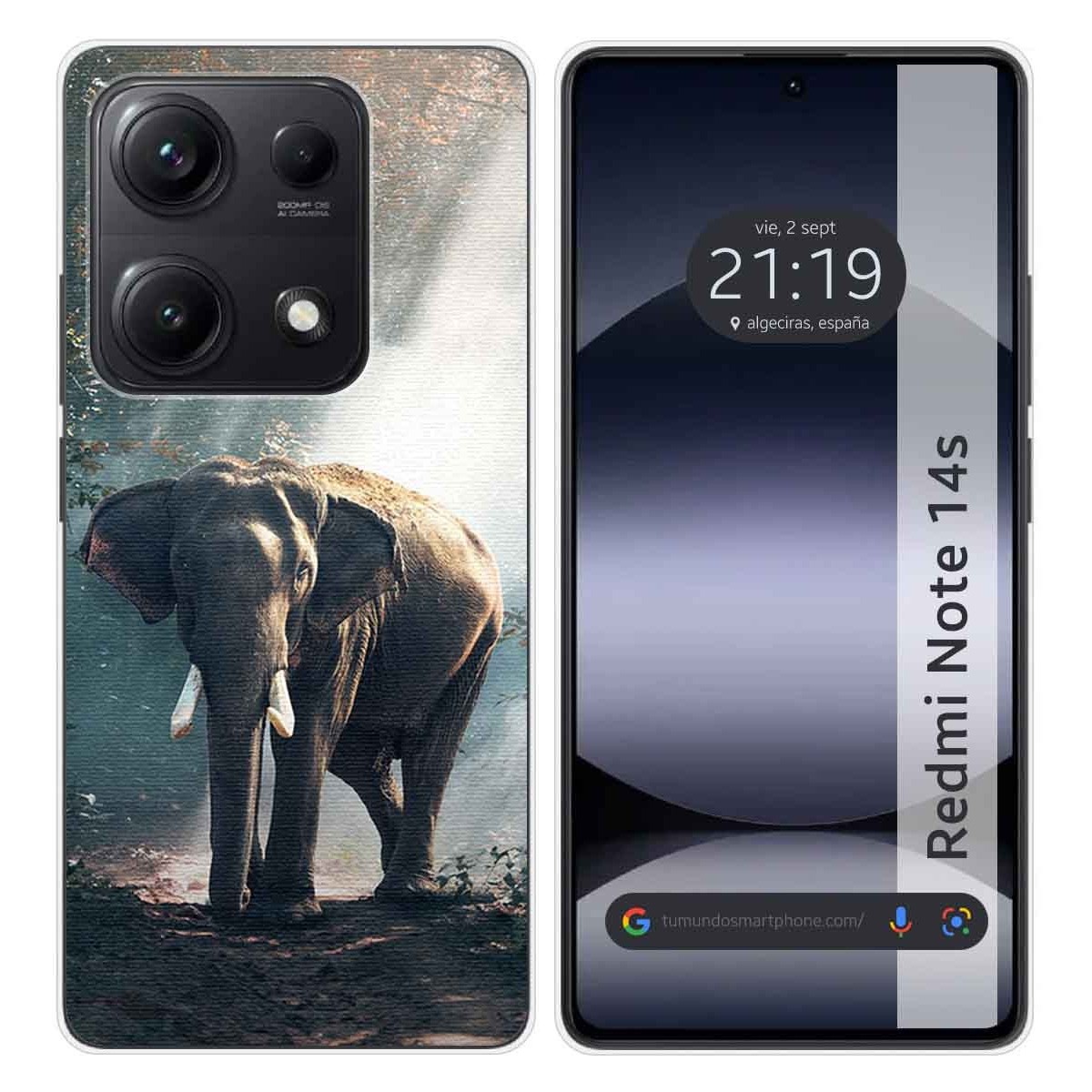 Funda Silicona para Xiaomi Redmi Note 14S diseño Elefante Dibujos