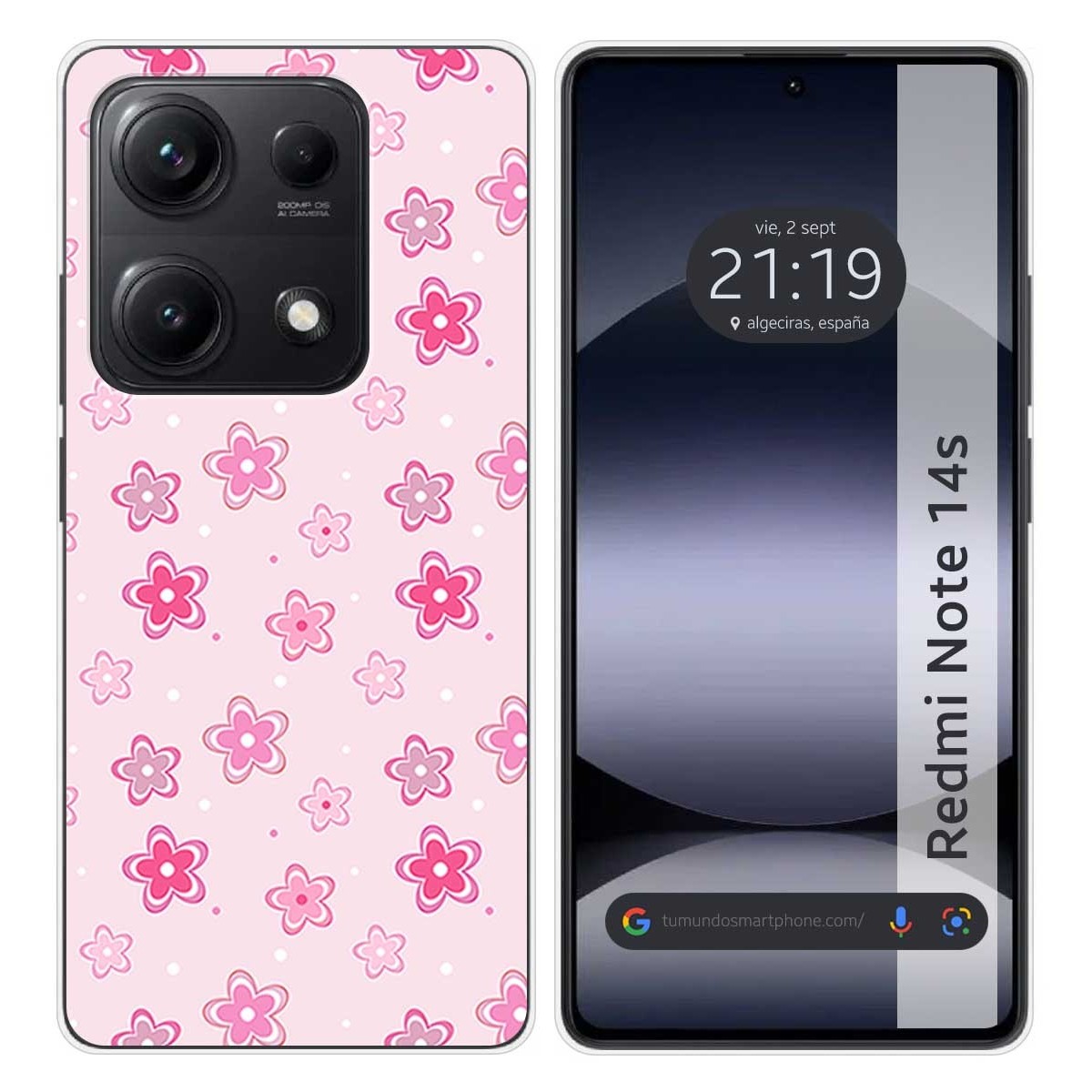 Funda Silicona para Xiaomi Redmi Note 14S diseño Flores Dibujos