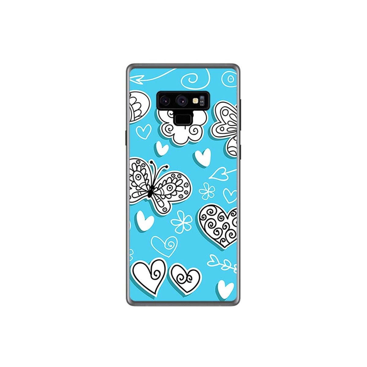 Funda Gel Tpu para Samsung Galaxy Note 9 Diseño Mariposas Dibujos