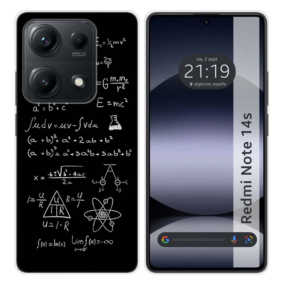 Funda Silicona para Xiaomi Redmi Note 14S diseño Formulas Dibujos