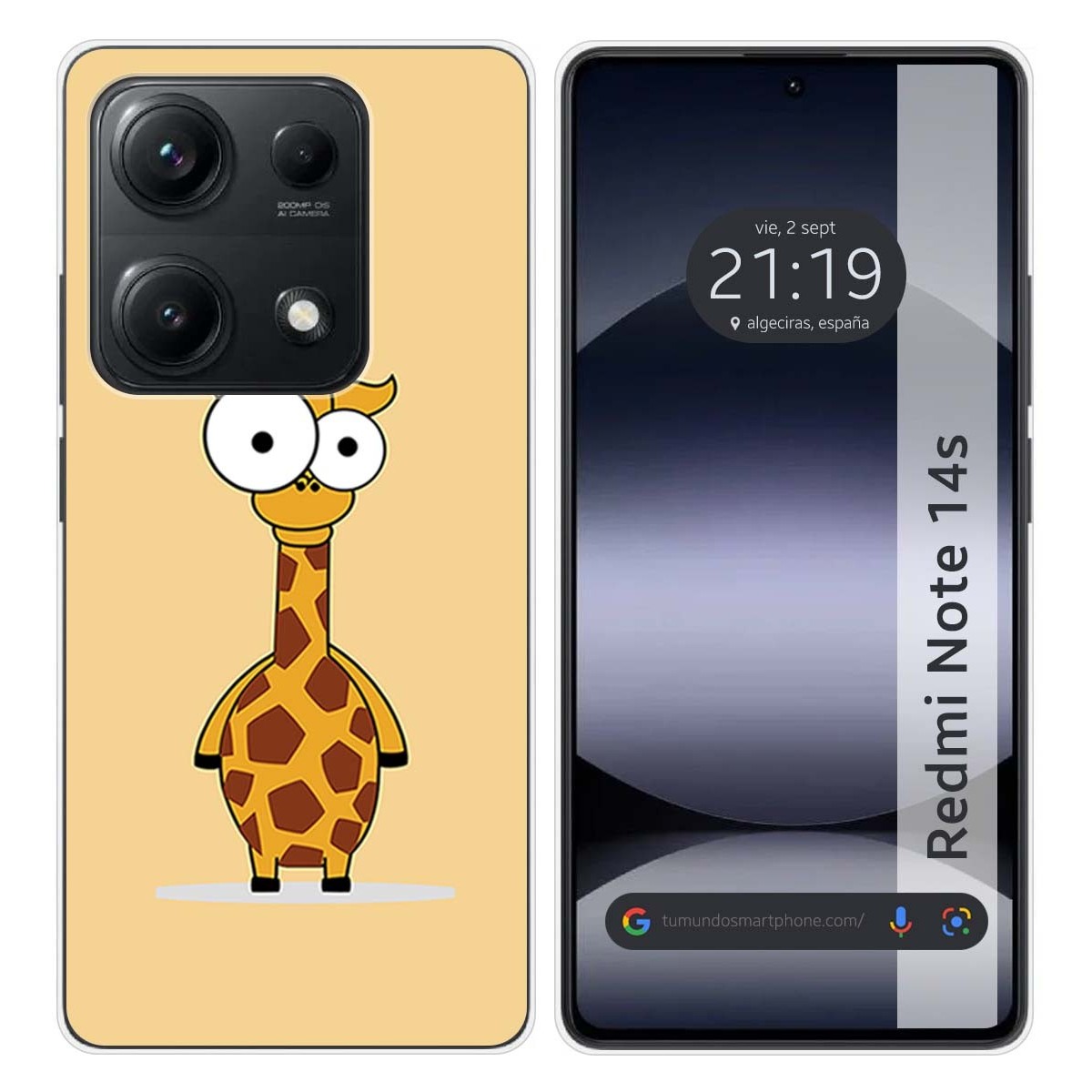 Funda Silicona para Xiaomi Redmi Note 14S diseño Jirafa Dibujos