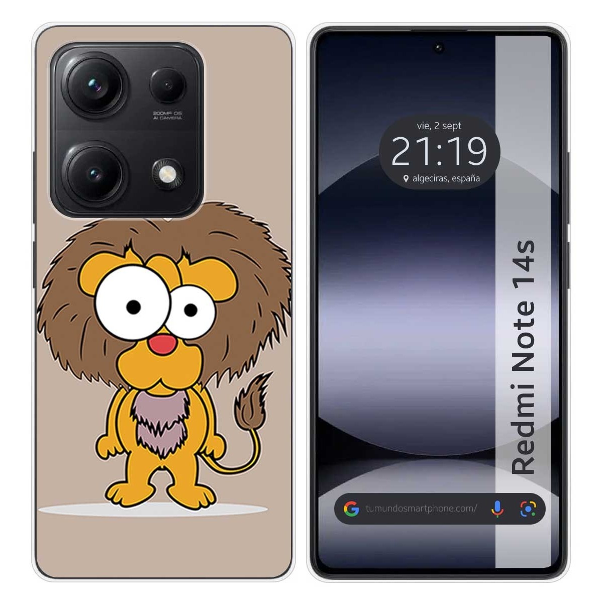 Funda Silicona para Xiaomi Redmi Note 14S diseño Leon Dibujos