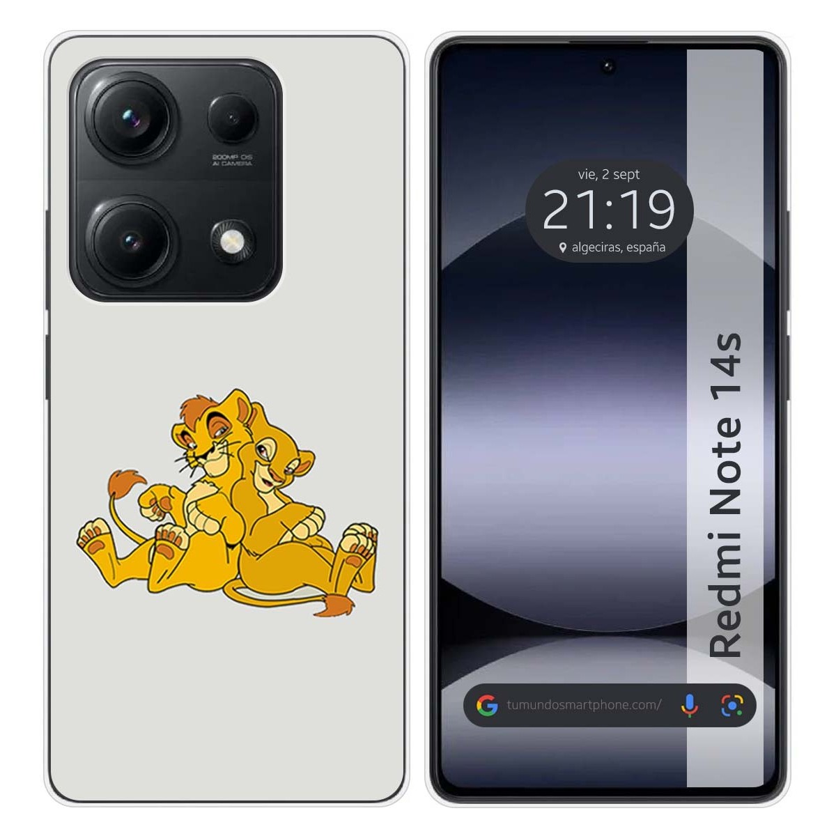 Funda Silicona para Xiaomi Redmi Note 14S diseño Leones Dibujos