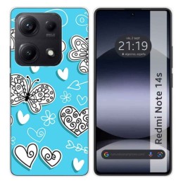 Funda Silicona para Xiaomi Redmi Note 14S diseño Mariposas Dibujos