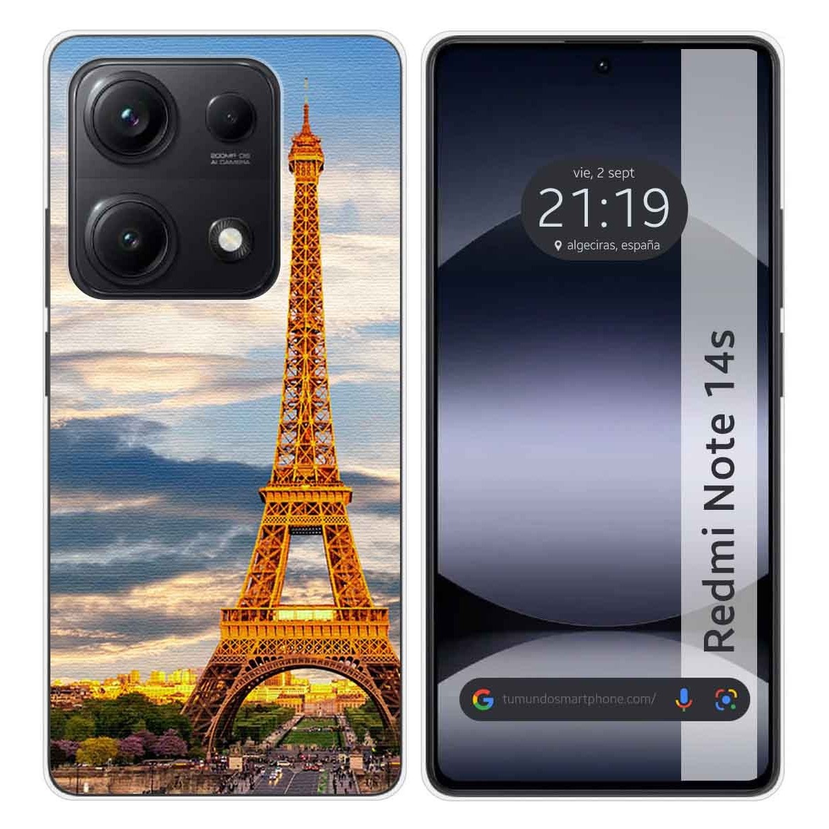 Funda Silicona para Xiaomi Redmi Note 14S diseño Paris Dibujos