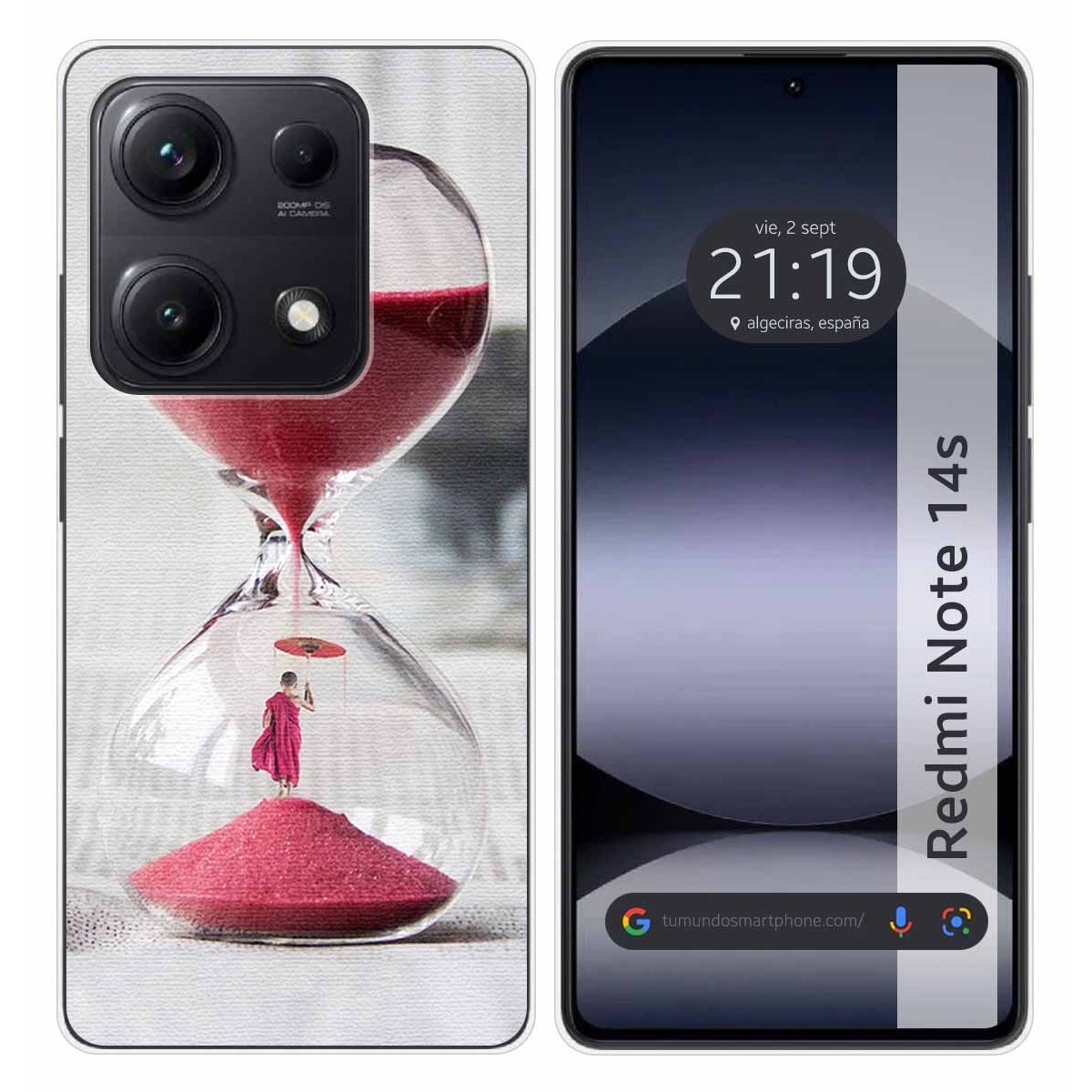 Funda Silicona para Xiaomi Redmi Note 14S diseño Reloj Dibujos