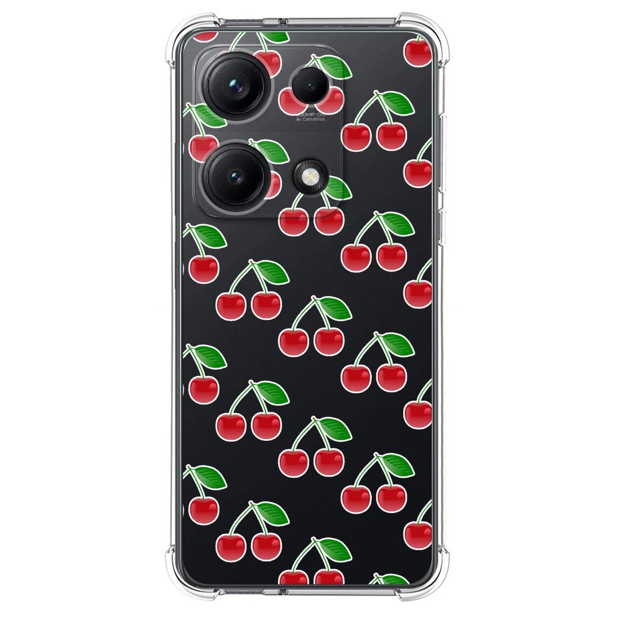 Funda Silicona Antigolpes para Xiaomi Redmi Note 14S diseño Cerezas Dibujos