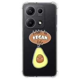 Funda Silicona Antigolpes para Xiaomi Redmi Note 14S diseño Vegan Life Dibujos