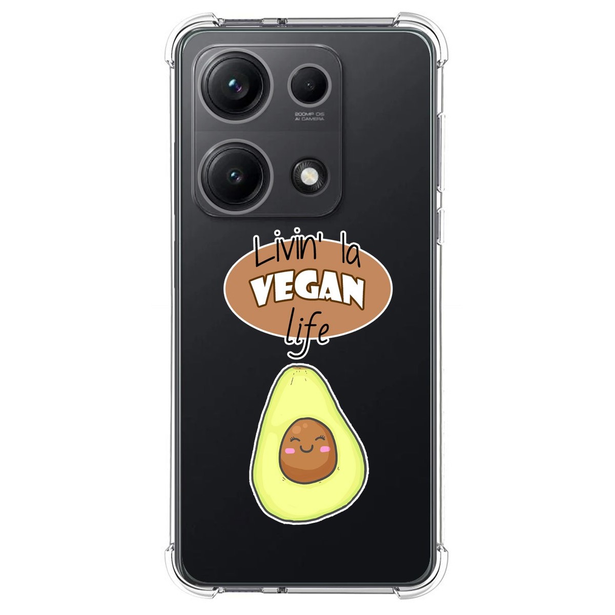 Funda Silicona Antigolpes para Xiaomi Redmi Note 14S diseño Vegan Life Dibujos