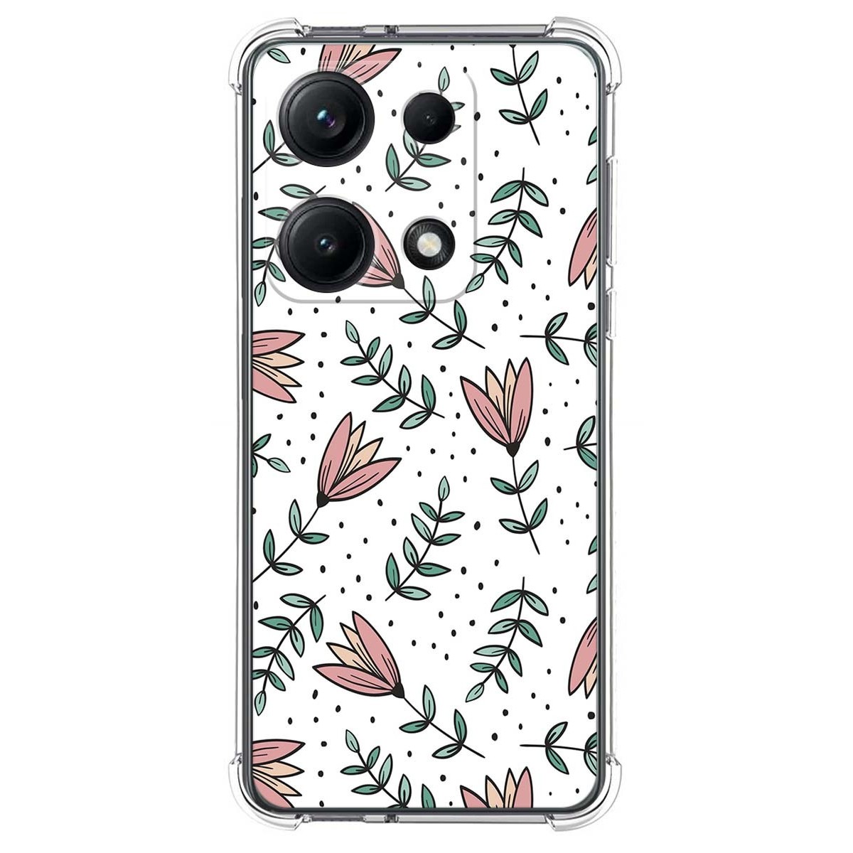 Funda Silicona Antigolpes para Xiaomi Redmi Note 14S diseño Flores 01 Dibujos