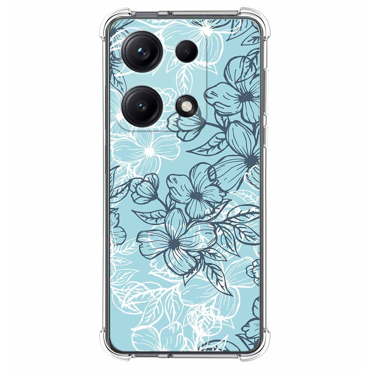 Funda Silicona Antigolpes para Xiaomi Redmi Note 14S diseño Flores 03 Dibujos