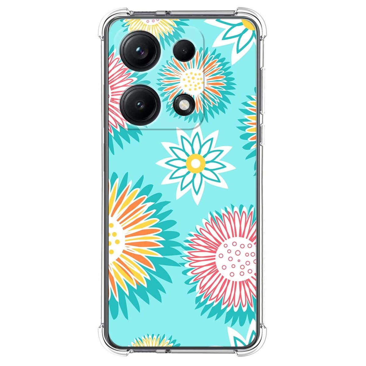 Funda Silicona Antigolpes para Xiaomi Redmi Note 14S diseño Flores 05 Dibujos