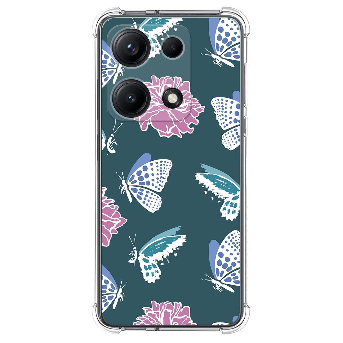 Funda Silicona Antigolpes para Xiaomi Redmi Note 14S diseño Flores 10 Dibujos