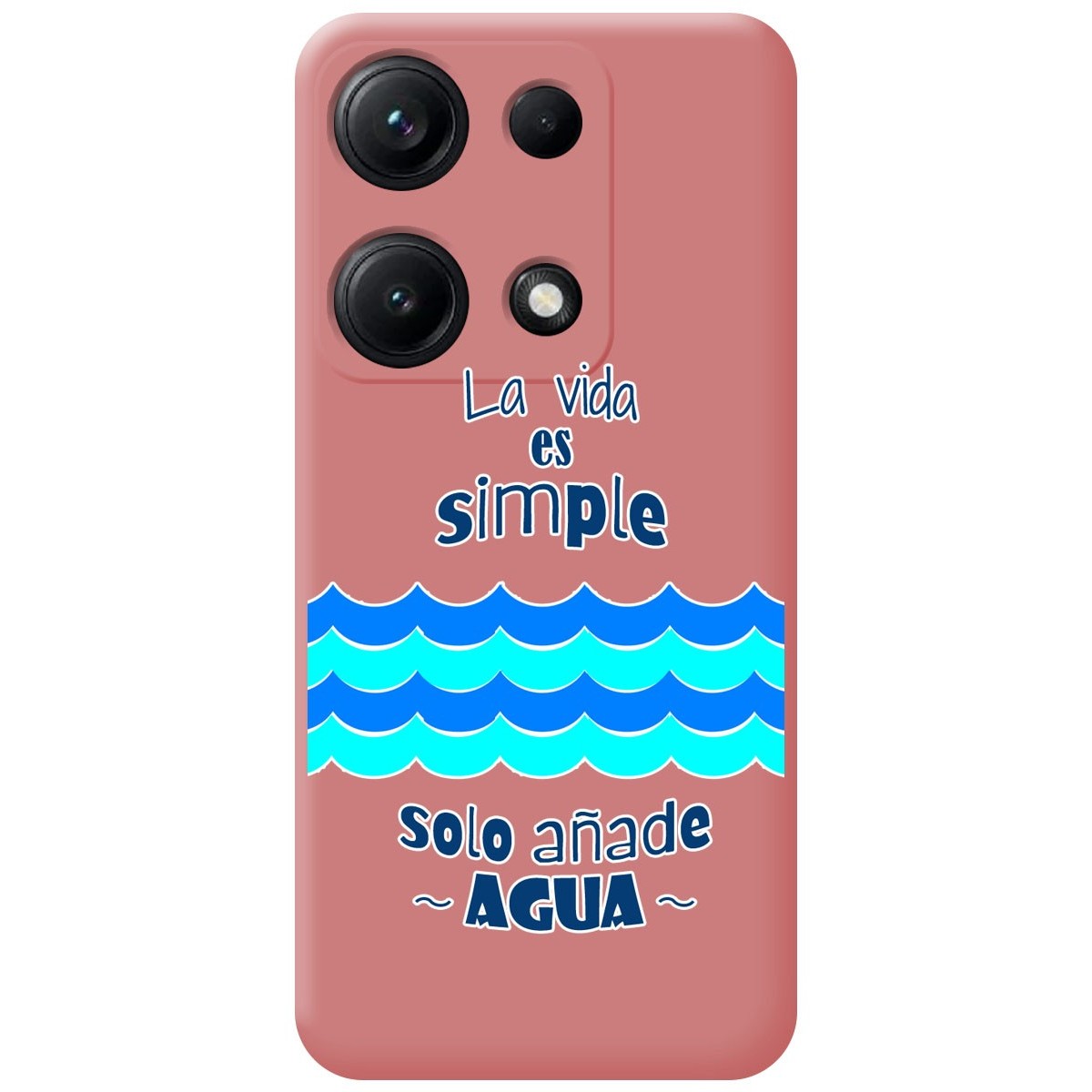 Funda Silicona Líquida Rosa para Xiaomi Redmi Note 14S diseño Agua Dibujos