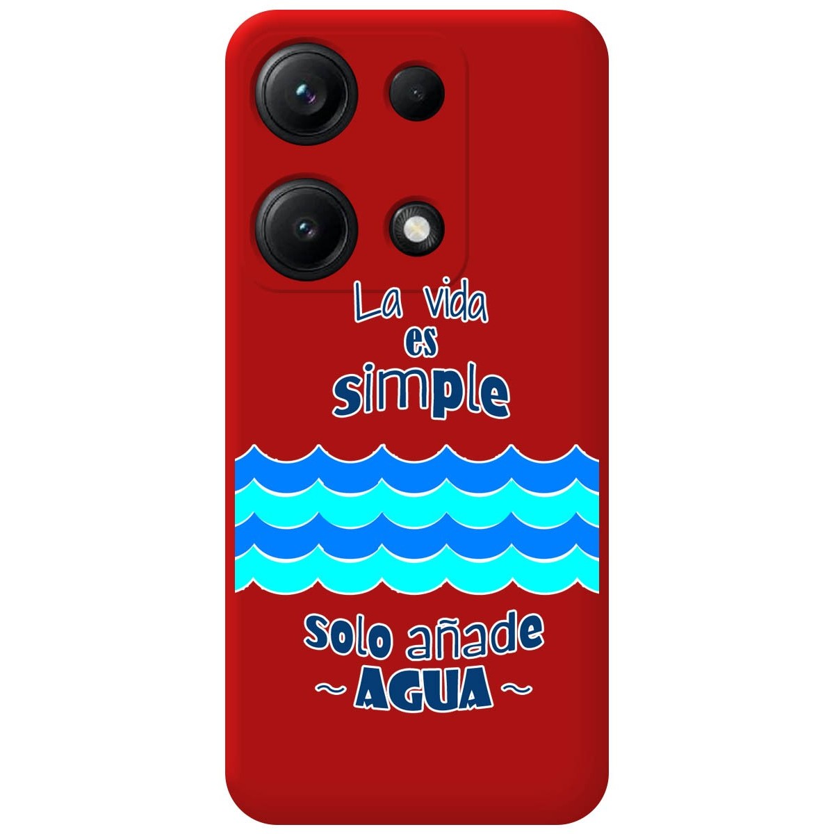 Funda Silicona Líquida Roja para Xiaomi Redmi Note 14S diseño Agua Dibujos