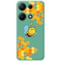 Funda Silicona Líquida Verde para Xiaomi Redmi Note 14S diseño Abeja Dibujos